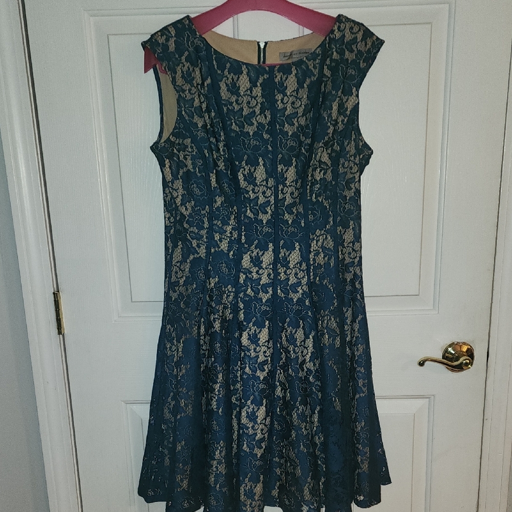 Danny & Nicole Blue and Gold Dress